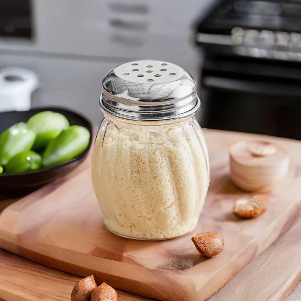 12 Oz Parmesan Cheese Shaker/salt and pepper shakers with Stainless Steel Lid, Clear Plastic seasoning shaker, sugar/spice dispenser, large salt and pepper shakers (360 ml) (12, 12 Oz)