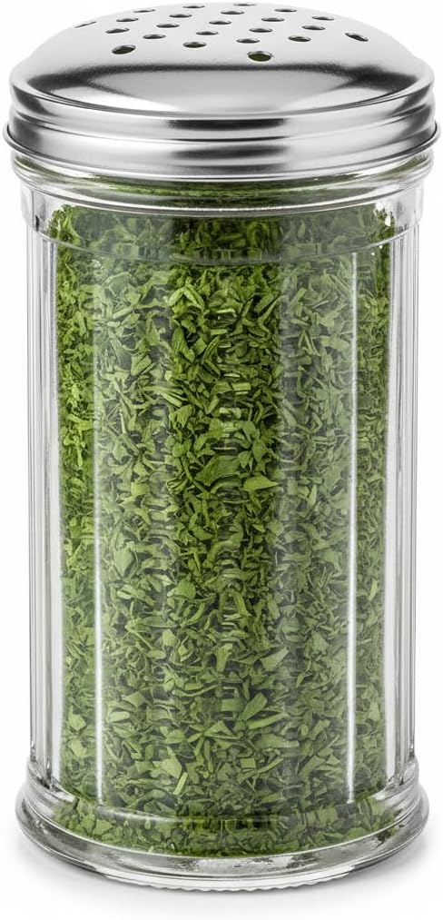 12 Oz Parmesan Cheese Shaker/salt and pepper shakers with Stainless Steel Lid, Clear Plastic seasoning shaker, sugar/spice dispenser, large salt and pepper shakers (360 ml) (12, 12 Oz)