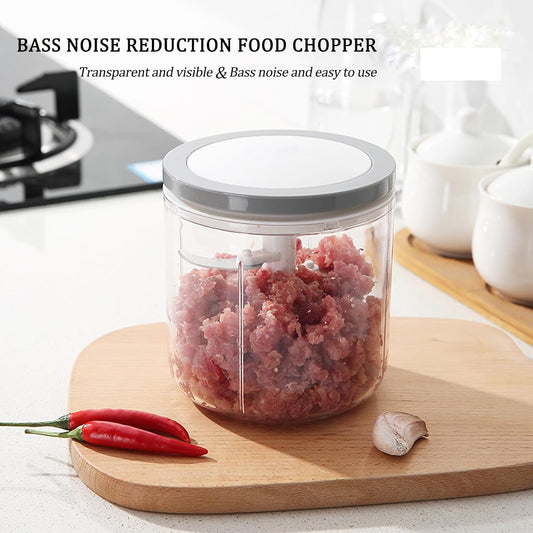Manual Food Processor Vegetable Chopper, 1000ML Onion Chopper Hand Pull String Garlic Chopper Mincer, Whisk and Smoothie Blender