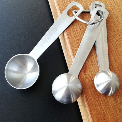 Metal Measuring Spoons Set - Baking Essentials,Premium Stainless Steel Kitchen Gadgets with Precise Measurements for Home and Professional Use,Nesting Teaspoons for Easy Storage - 6 Piece