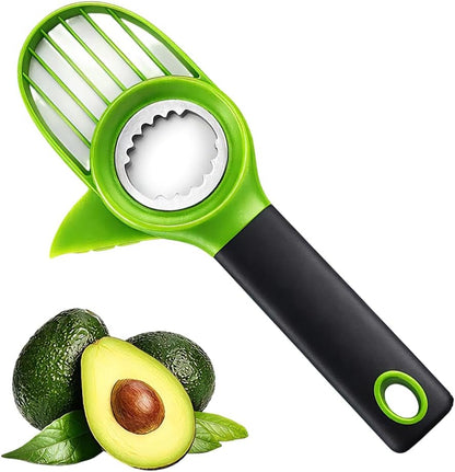 3-in-1 Avocado Slicer, 2026 New Avocado Pitter, Multifunctional Avocado Tool for Kitchen Helper, Ergonomic Avocado Cutter for Salads, Non-Slip Handle Avocado Slicer for Home Cooking (3 Set)
