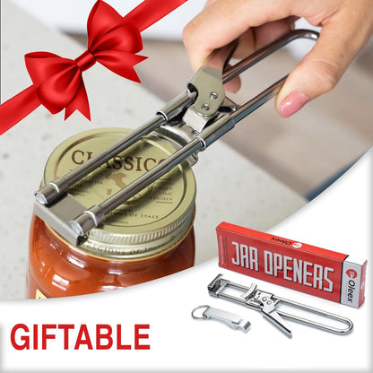 Oleex Jar Opener for Weak Hands with Keychain Bottle Cap Opener. Easy Jar Opener for Seniors with Arthritis or Kids Jar Openers. Jar Gripper Tight Lid Opener and Bottle Opener Kitchen Gadgets