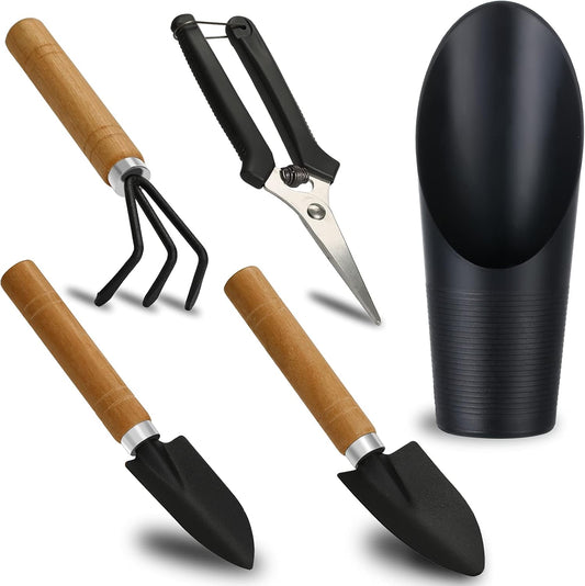 5 Pcs Succulent Tools, Mini Garden Tools, Small Indoor Plant Repotting Set | Pruning Scissors as Plant Accessories, Gardening Hand Tools Kit for Seedling Soil,Caring Succulent,Houseplant,Bonsai