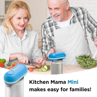 Mini Electric Can Opener Smooth Edge, Orange | Opens Can with One Press, Ultra-Compact, Hands-Free, Cordless, Battery Operated