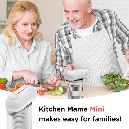 Mini Electric Can Opener Smooth Edge, Orange | Opens Can with One Press, Ultra-Compact, Hands-Free, Cordless, Battery Operated