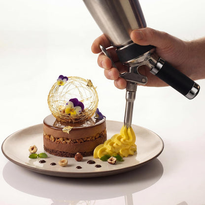 Whipped Cream Dispenser 500ml Aluminum with 8 Decorating Nozzles