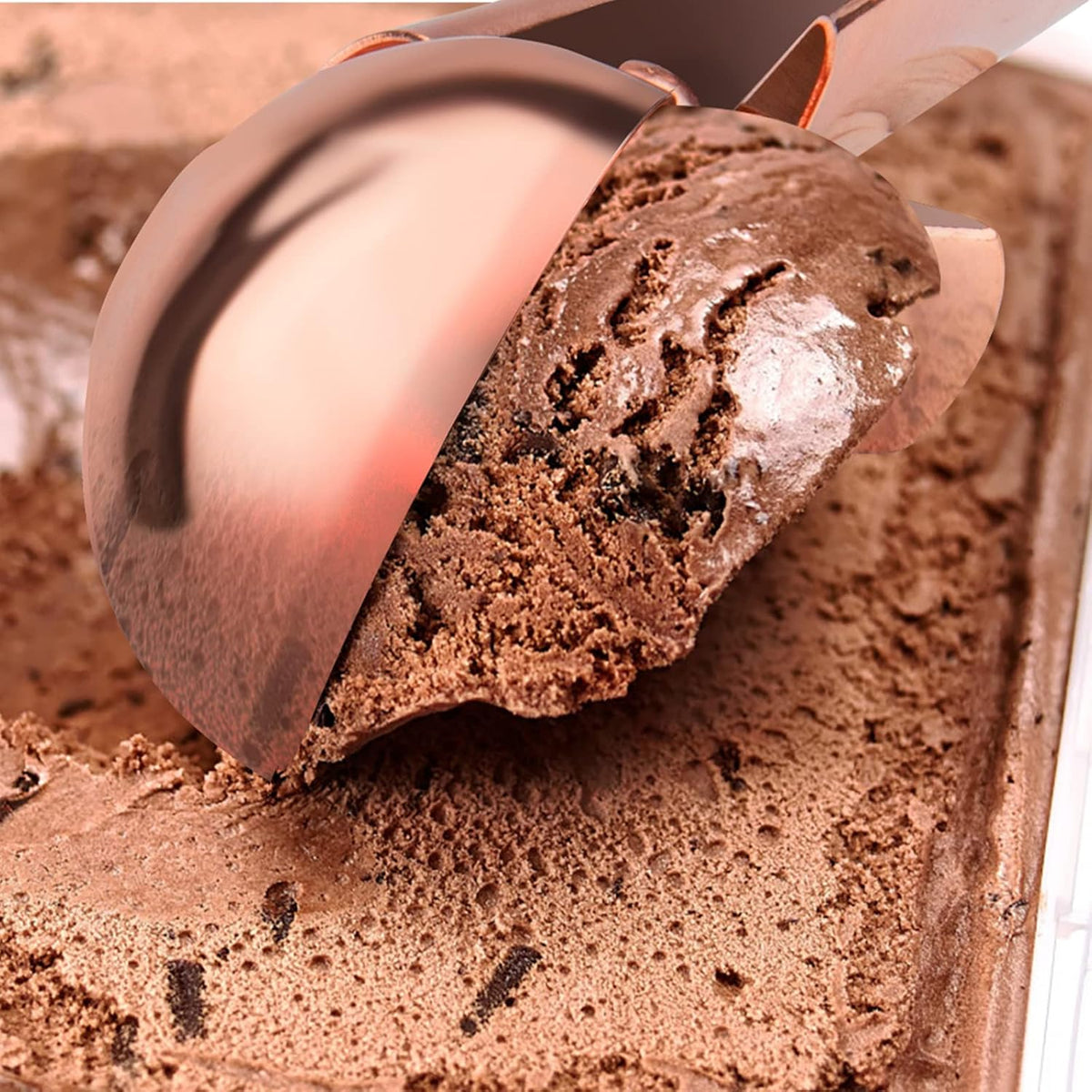 Premium Ice Cream Scoop with Trigger Ice Cream Scooper Stainless Steel, Heavy Duty Metal Icecream Scoop Spoon Dishwasher Safe, Perfect for Frozen Yogurt, Gelatos, Sundaes, Medium Silver