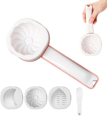 1 Pack Dumpling Maker Machine and Press 3 Shape Baozi Mold with Non Stick Surface Food Grade Plastic Bun Maker for Homemade Steamed Dumplings Mooncakes Pastries