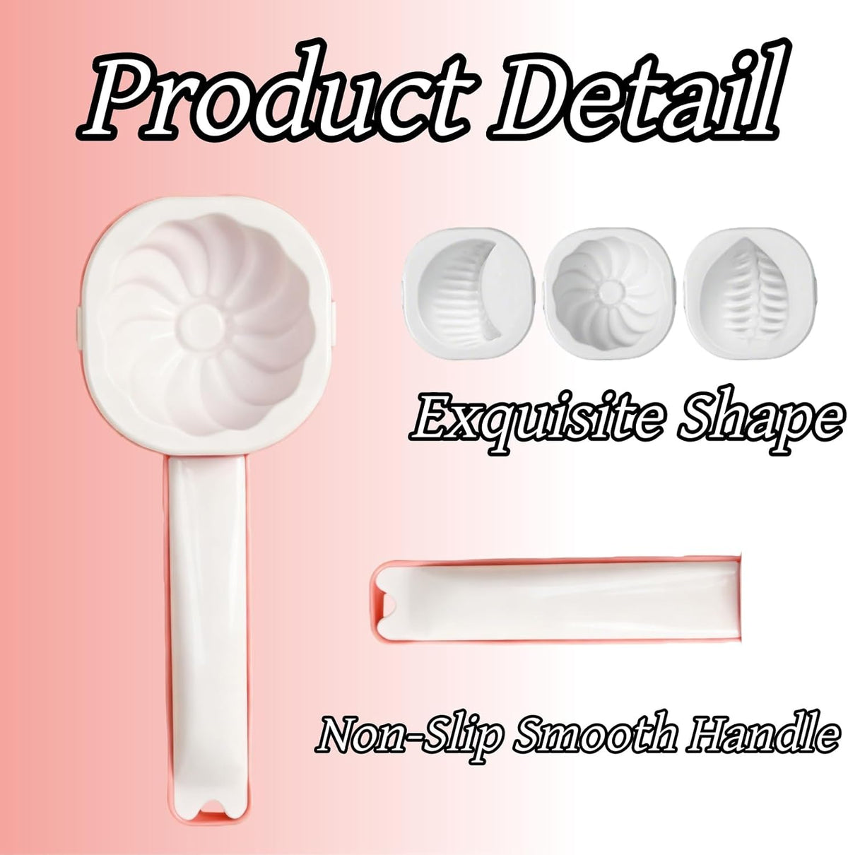 1 Pack Dumpling Maker Machine and Press 3 Shape Baozi Mold with Non Stick Surface Food Grade Plastic Bun Maker for Homemade Steamed Dumplings Mooncakes Pastries