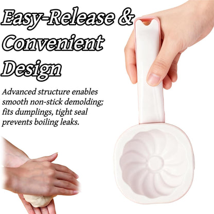 1 Pack Dumpling Maker Machine and Press 3 Shape Baozi Mold with Non Stick Surface Food Grade Plastic Bun Maker for Homemade Steamed Dumplings Mooncakes Pastries