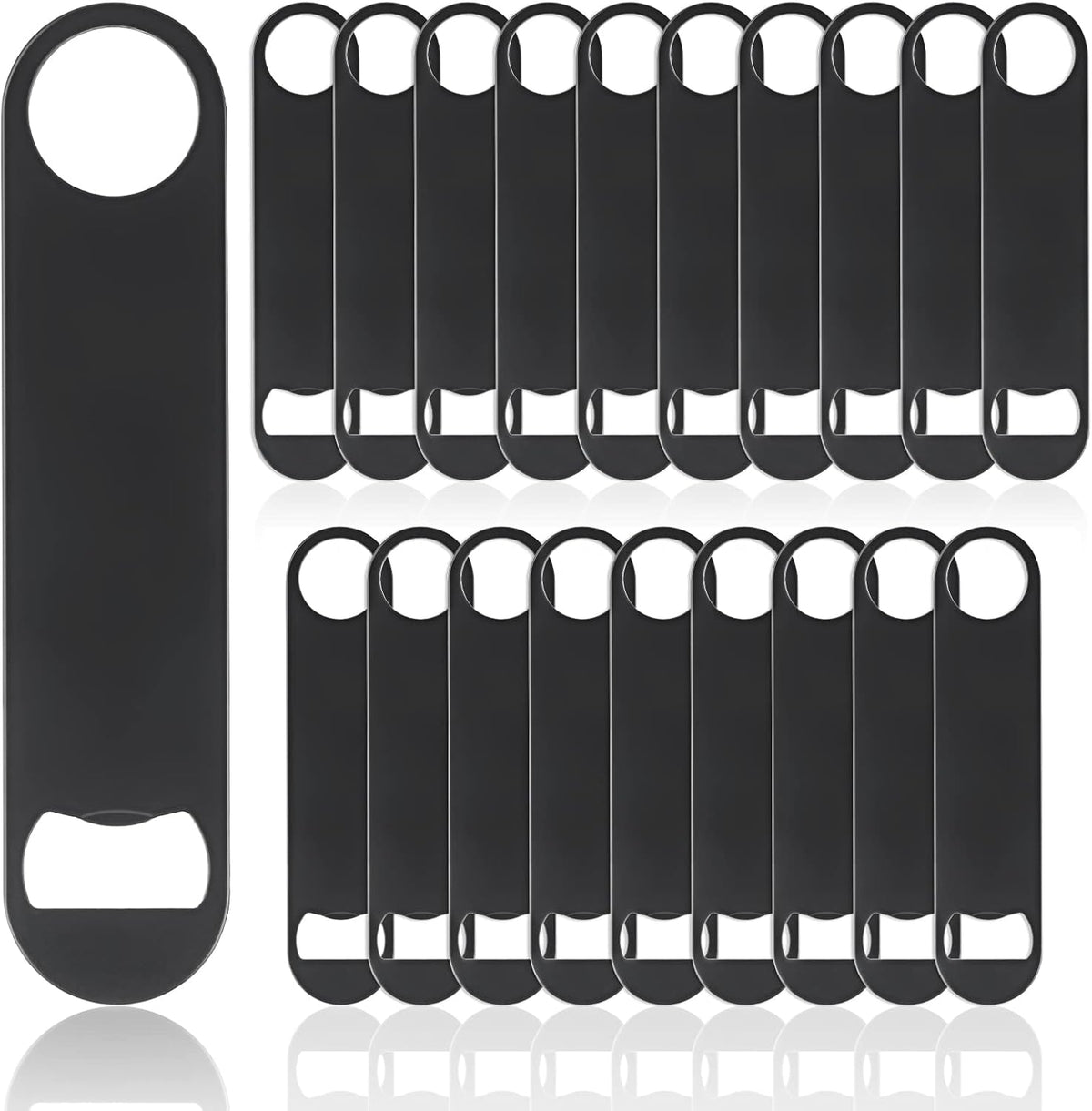 QTLCOHD 20 Pack Flat Bottle Opener - 7 Inch Stainless Steel Bottle Openers