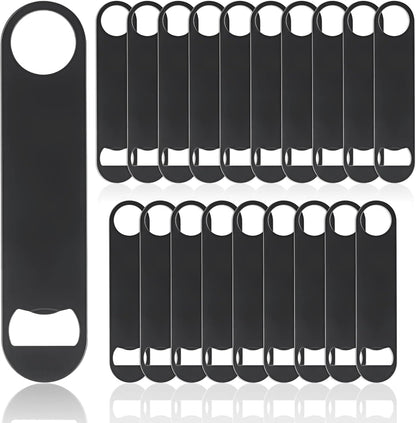 QTLCOHD 20 Pack Flat Bottle Opener - 7 Inch Stainless Steel Bottle Openers
