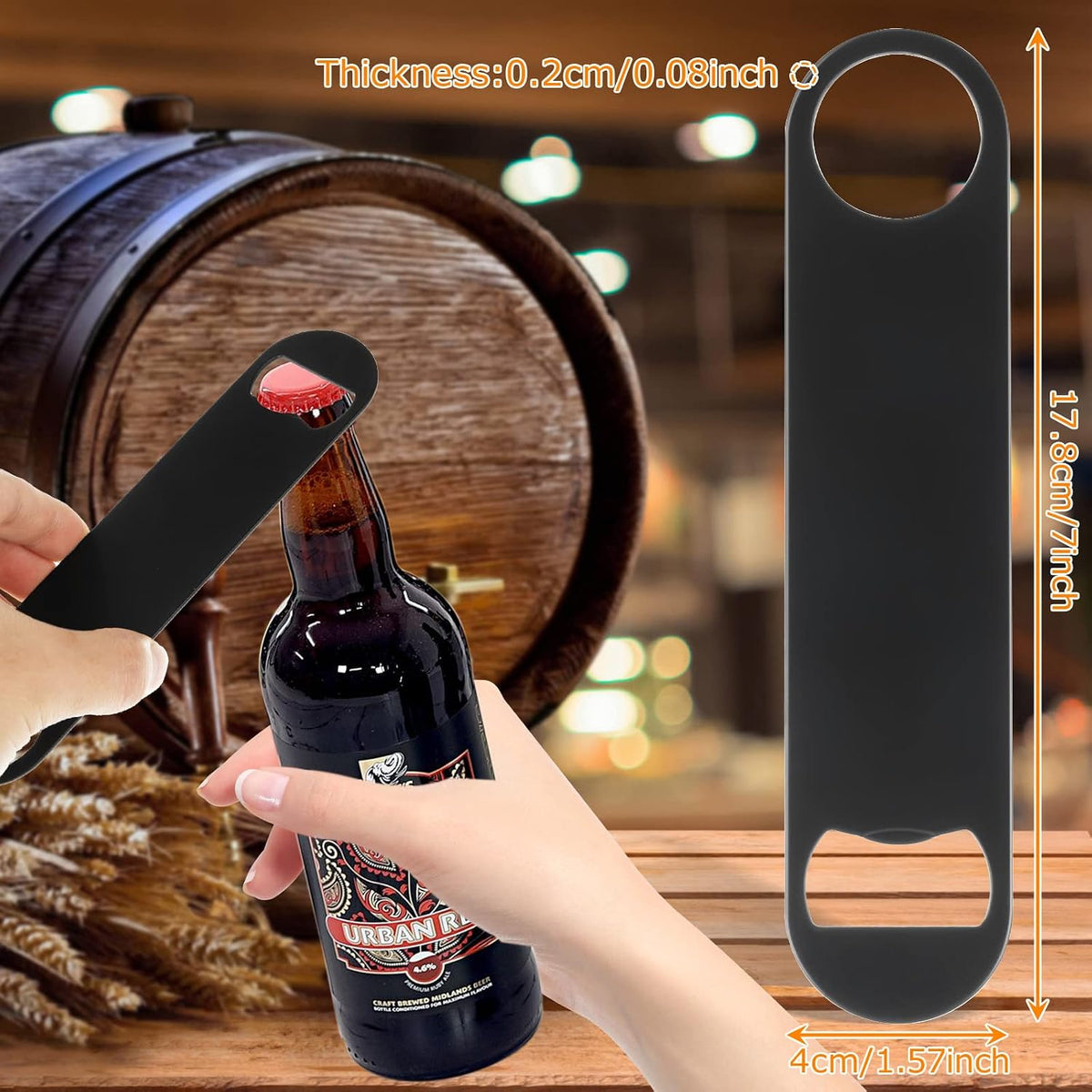 QTLCOHD 20 Pack Flat Bottle Opener - 7 Inch Stainless Steel Bottle Openers