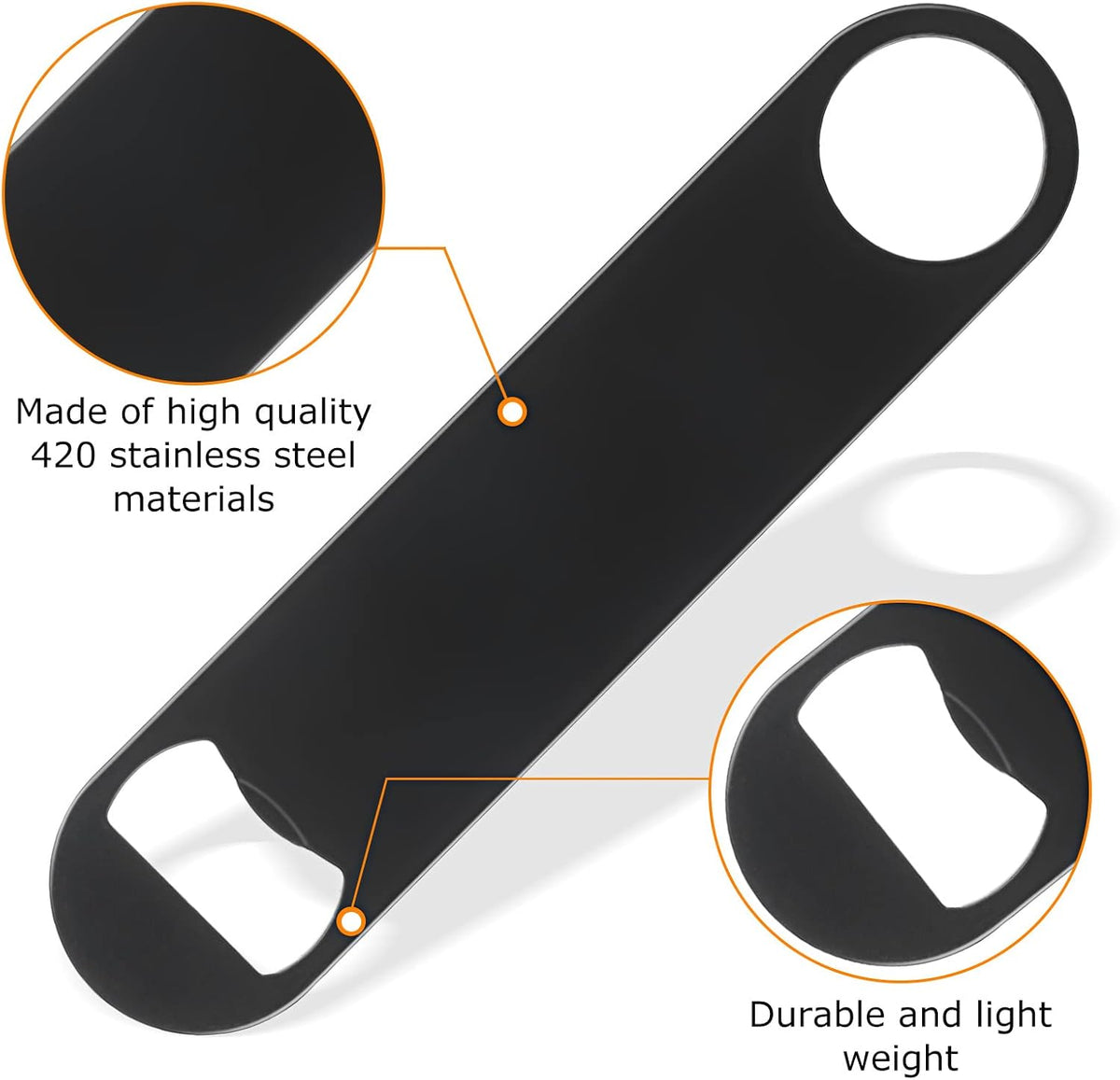QTLCOHD 20 Pack Flat Bottle Opener - 7 Inch Stainless Steel Bottle Openers