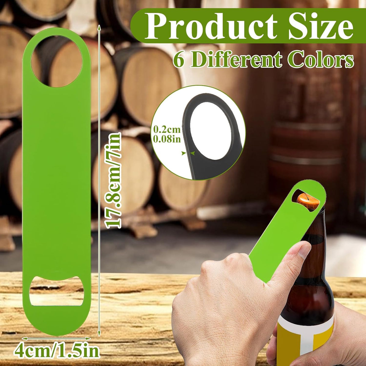 QTLCOHD 20 Pack Flat Bottle Opener - 7 Inch Stainless Steel Bottle Openers
