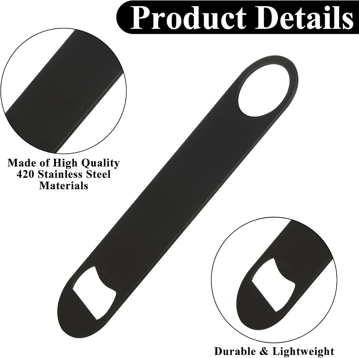 QTLCOHD 20 Pack Flat Bottle Opener - 7 Inch Stainless Steel Bottle Openers