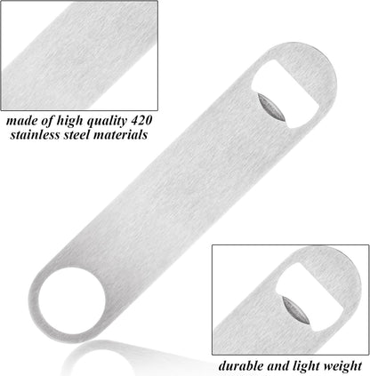 QTLCOHD 20 Pack Flat Bottle Opener - 7 Inch Stainless Steel Bottle Openers