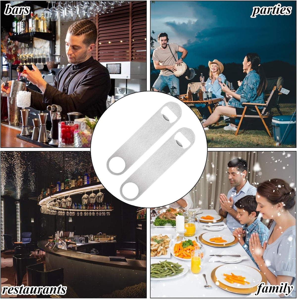 QTLCOHD 20 Pack Flat Bottle Opener - 7 Inch Stainless Steel Bottle Openers