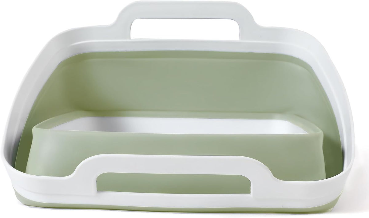 Collapsible Dish Basin with Drain Plug, Foldable Sink, 2.4 Gal (9L)