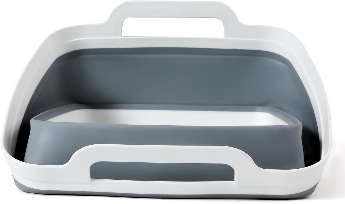 Collapsible Dish Basin with Drain Plug, Foldable Sink, 2.4 Gal (9L)