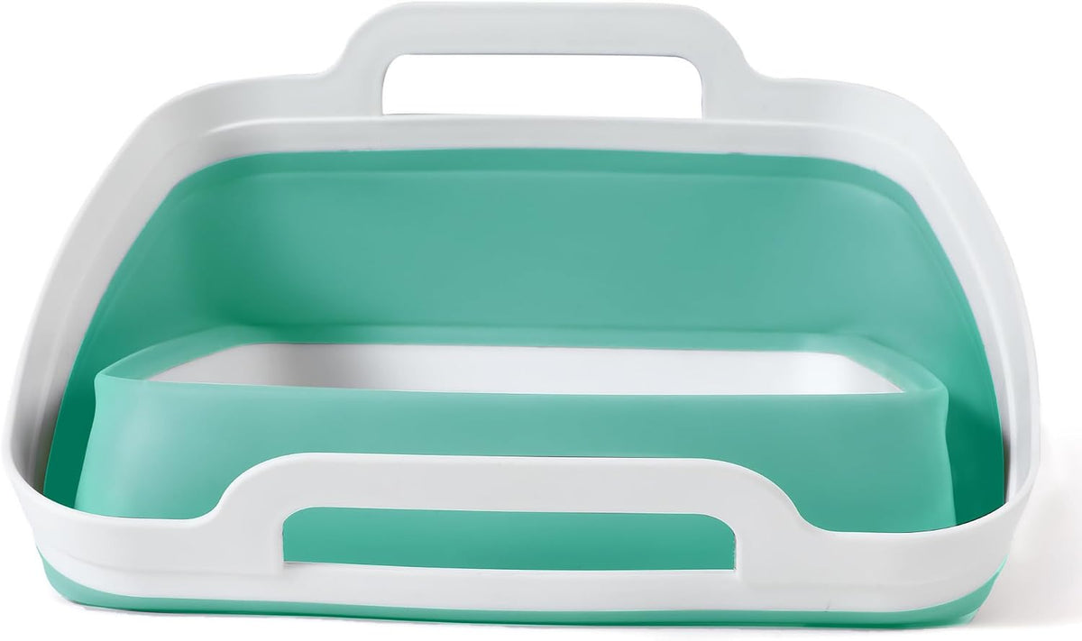 Collapsible Dish Basin with Drain Plug, Foldable Sink, 2.4 Gal (9L)