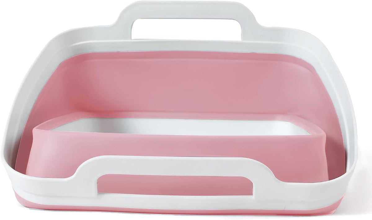 Collapsible Dish Basin with Drain Plug, Foldable Sink, 2.4 Gal (9L)