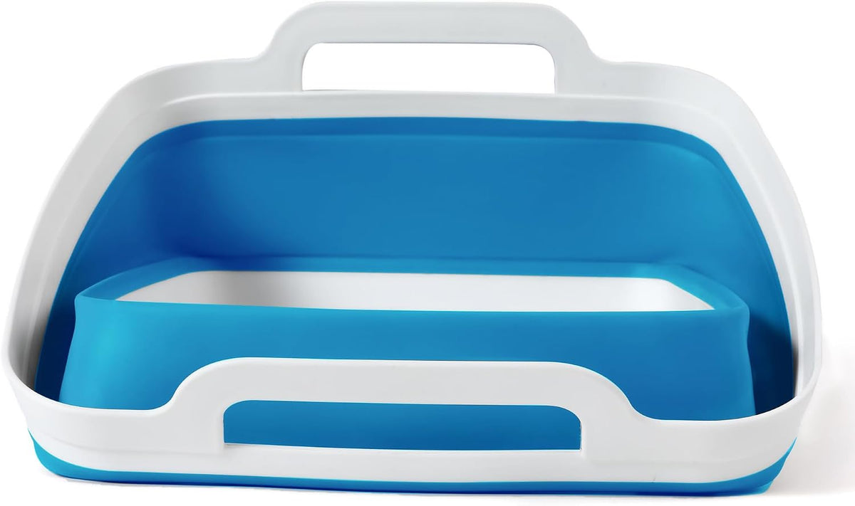 Collapsible Dish Basin with Drain Plug, Foldable Sink, 2.4 Gal (9L)