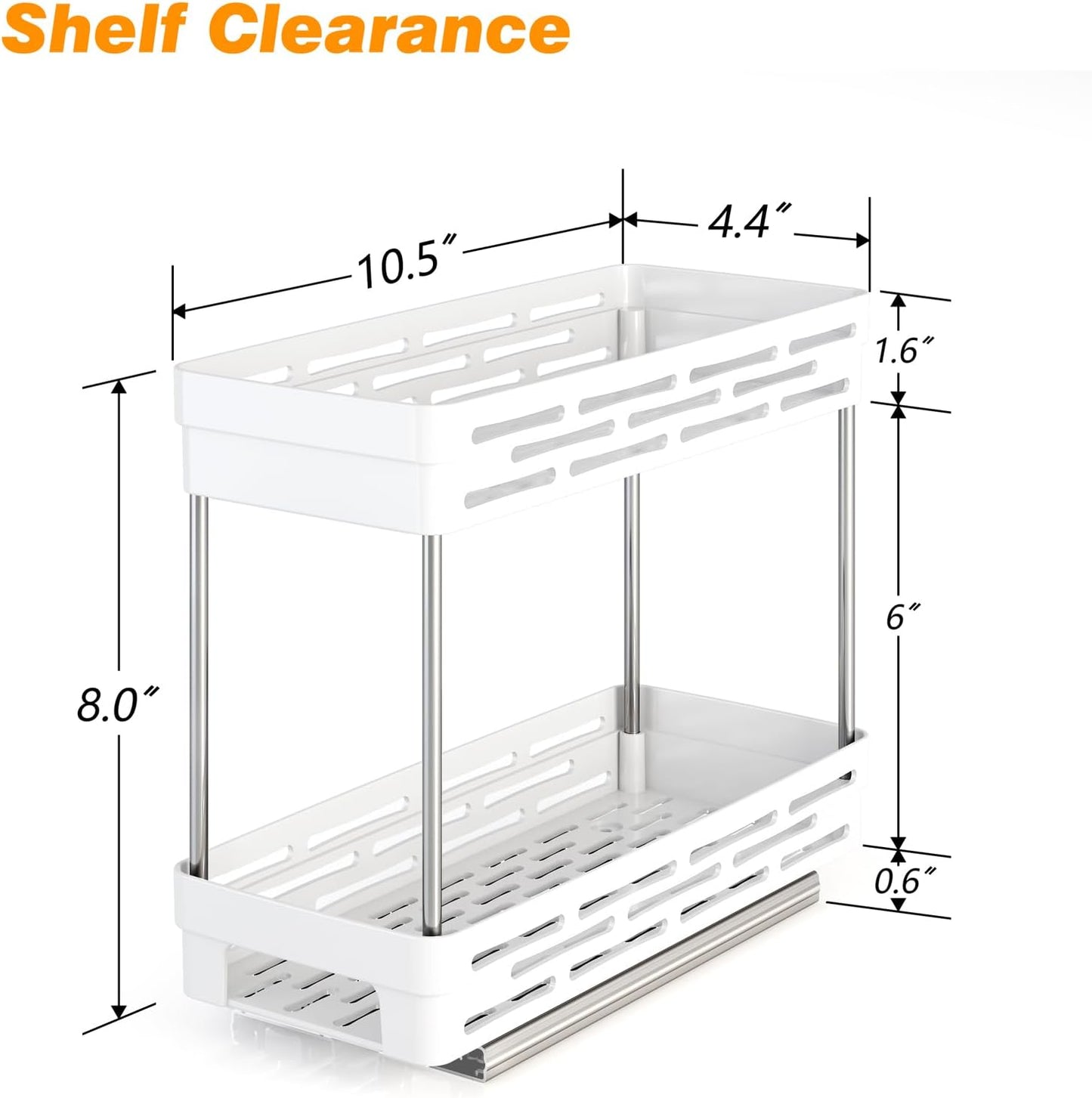 2 Pack Pull Out Spice Rack Organizer for Cabinet, Slide Out Spice Racks Organizer, Spice Cabinet Organizers, Cabinet Size Need:12'' Highx11'' Deepx5'' Wide,Hold 10 Spice Jar Each Tier-2Tier, Black