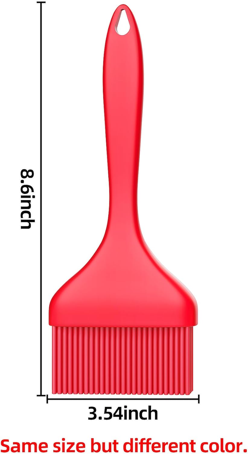 Large Silicone Basting Pastry Brush - 3.54inch Extra Wide Silicone Basting Brush for Grilling,Heat Resistant Brushes Spread Oil Butter Sauce for Cooking Baking BBQ,Dishwasher Safe,Set of 3