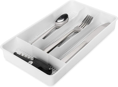 43508 Cutlery Tray - Designed for RV and Compact Kitchen Drawers - Easily Organize and Store Kitchen Flatware - White