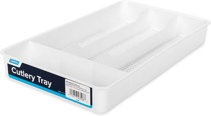 43508 Cutlery Tray - Designed for RV and Compact Kitchen Drawers - Easily Organize and Store Kitchen Flatware - White