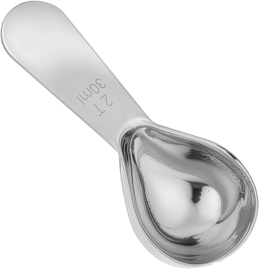 Coffee Scoop 2 Tablespoon Stainless Steel Measuring Spoon, 30ml | Exact Measuring Spoon for Ground Coffee, Tea, Sugar, Bean in Canister, Silver