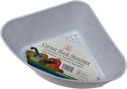 Triangular Kitchen Sink Drain Basket for Food, Sink Food Catcher Basket for Washing Vegetables & Fruits Corner Sink Strainer