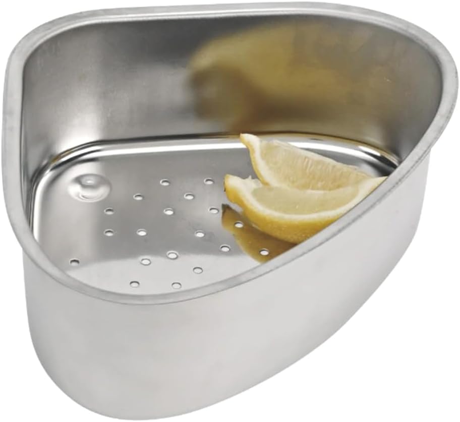 Triangular Kitchen Sink Drain Basket for Food, Sink Food Catcher Basket for Washing Vegetables & Fruits Corner Sink Strainer
