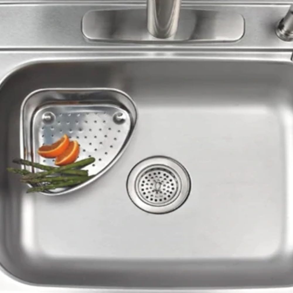 Triangular Kitchen Sink Drain Basket for Food, Sink Food Catcher Basket for Washing Vegetables & Fruits Corner Sink Strainer