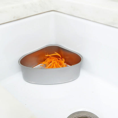 Triangular Kitchen Sink Drain Basket for Food, Sink Food Catcher Basket for Washing Vegetables & Fruits Corner Sink Strainer