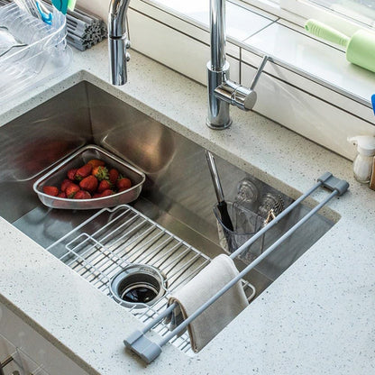 Triangular Kitchen Sink Drain Basket for Food, Sink Food Catcher Basket for Washing Vegetables & Fruits Corner Sink Strainer