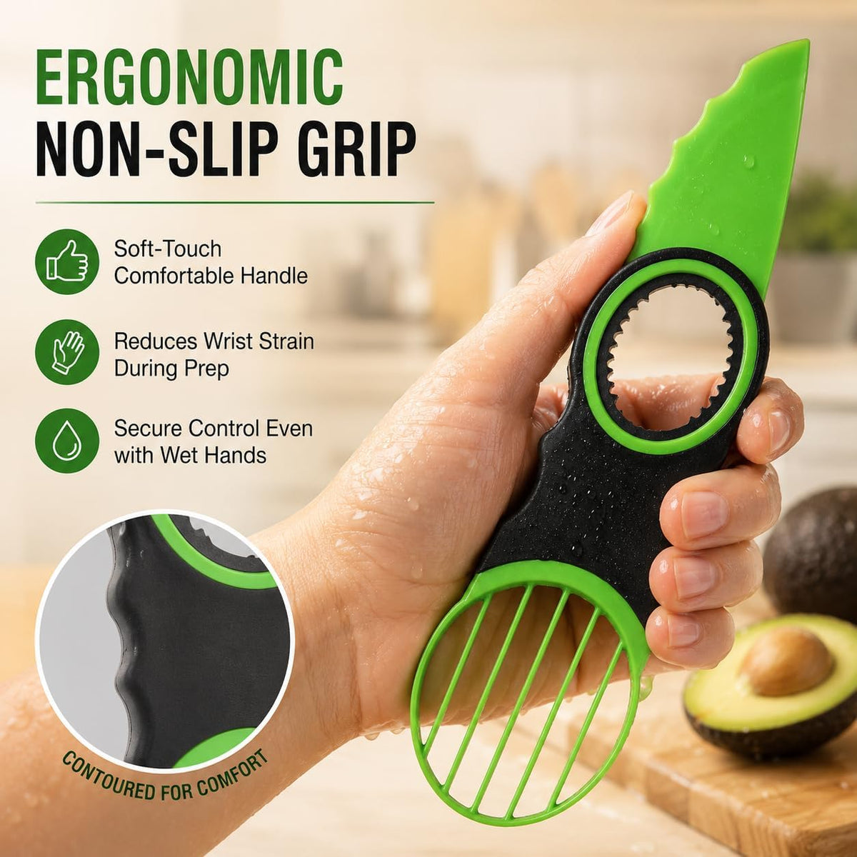 3-in-1 Avocado Slicer Tool