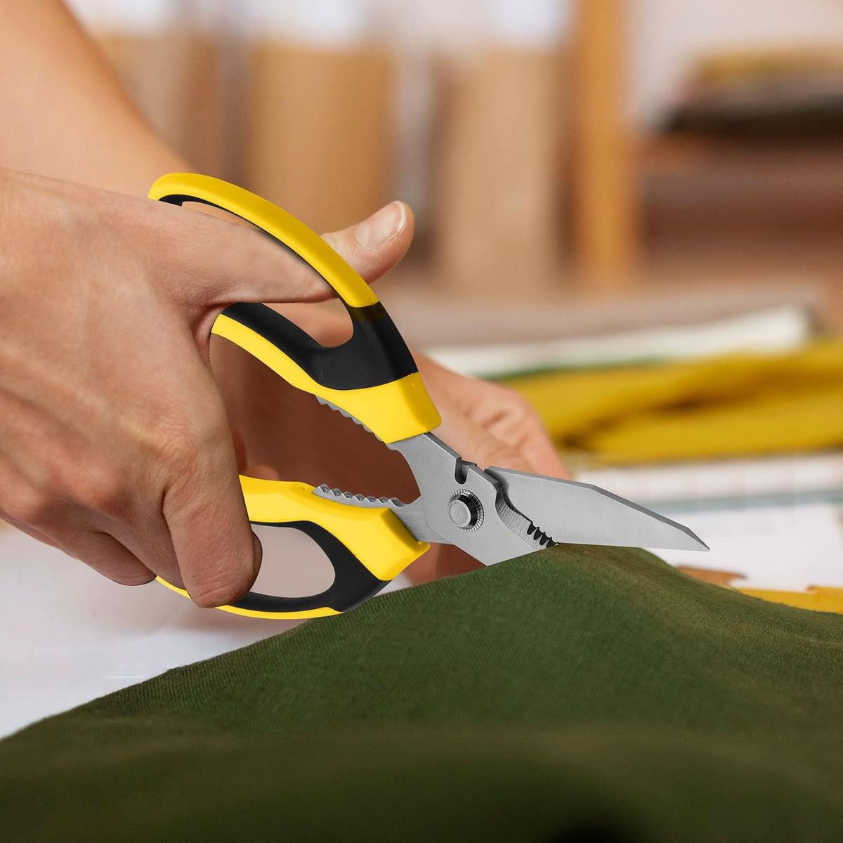Utility Scissors All Purpose heavy duty 8-Inch Yellow