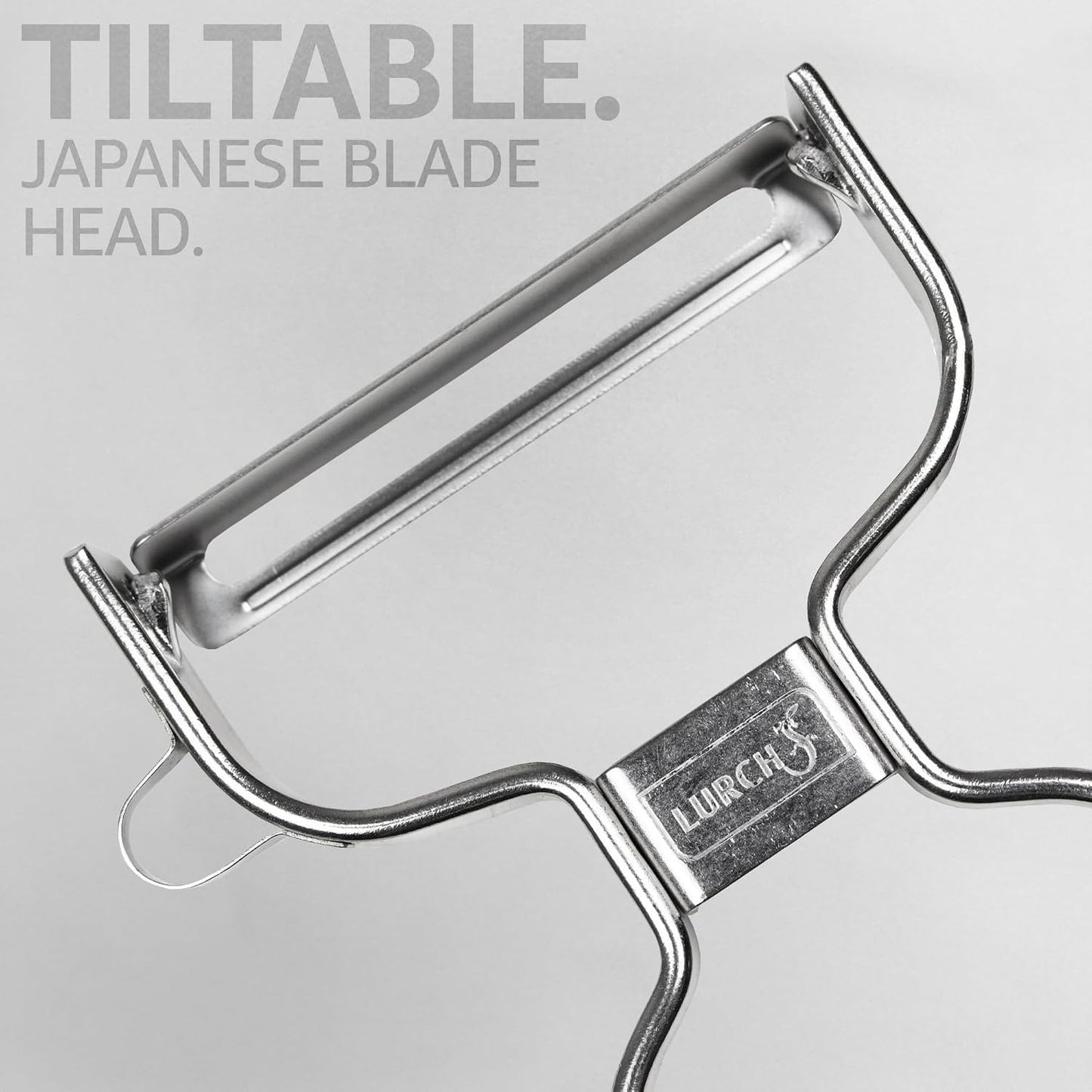 Germany Julienne Vegetable Y Peeler 5.1 x 2.3 Inches / 13 cm x 6 cm | Stainless Steel Cutter & Slicer for Carrot, Potato & Apple | Veggie Zoodles Maker | Non-slip Comfortable Handle - Black