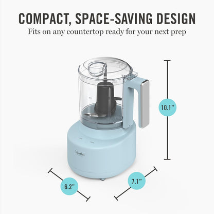 3 Cup Electric Vegetable Chopper & Mini Food Processor, Blue