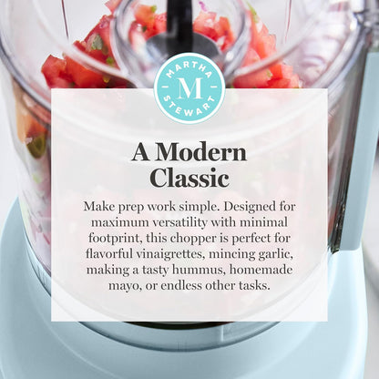 3 Cup Electric Vegetable Chopper & Mini Food Processor, Blue