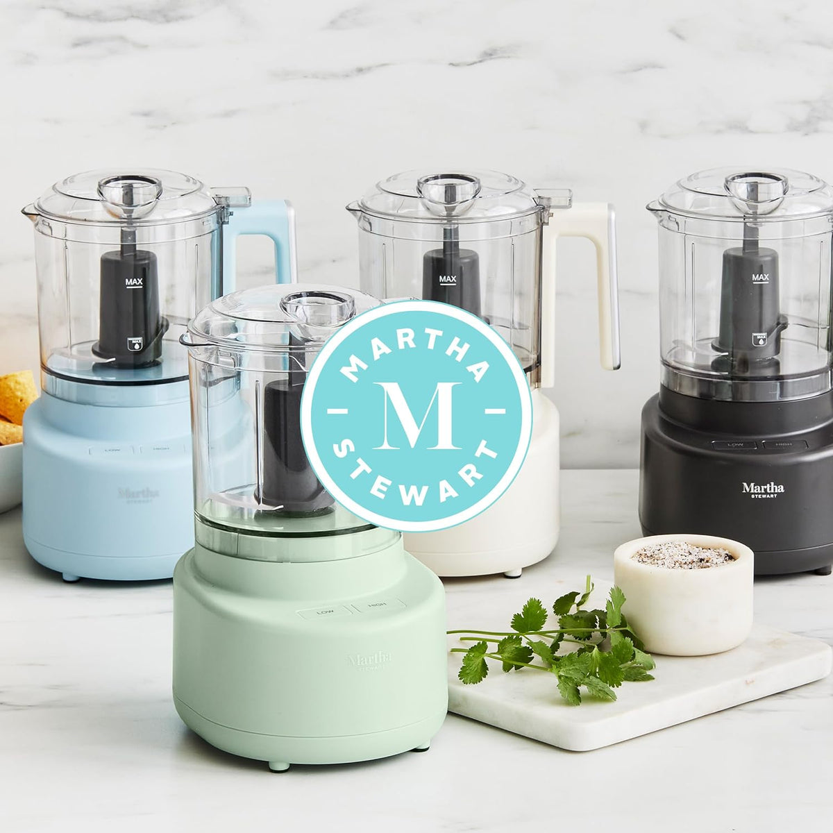 3 Cup Electric Vegetable Chopper & Mini Food Processor, Blue