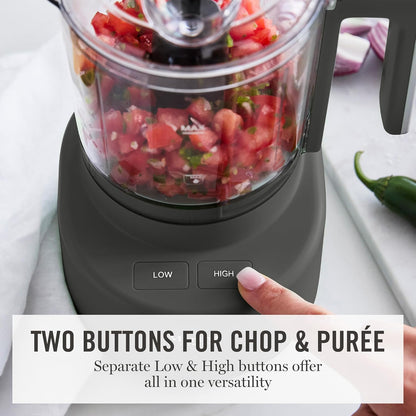 3 Cup Electric Vegetable Chopper & Mini Food Processor, Blue
