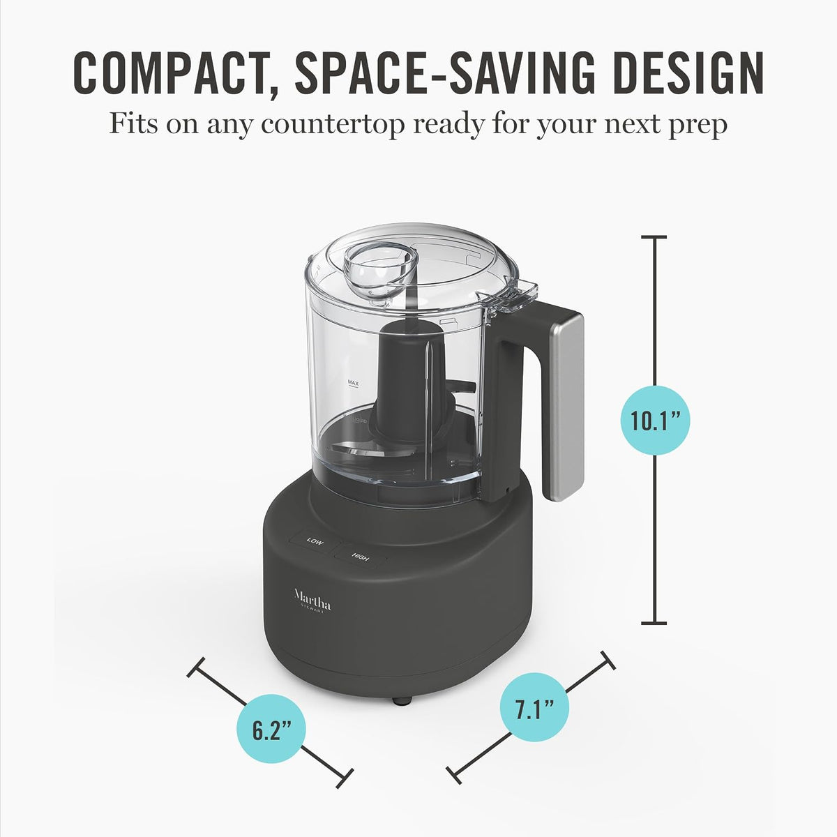 3 Cup Electric Vegetable Chopper & Mini Food Processor, Blue