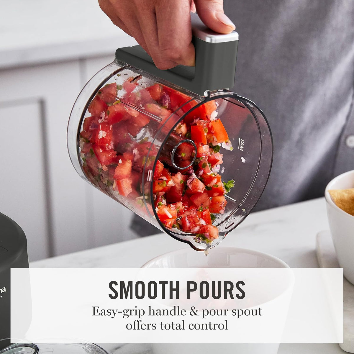 3 Cup Electric Vegetable Chopper & Mini Food Processor, Blue