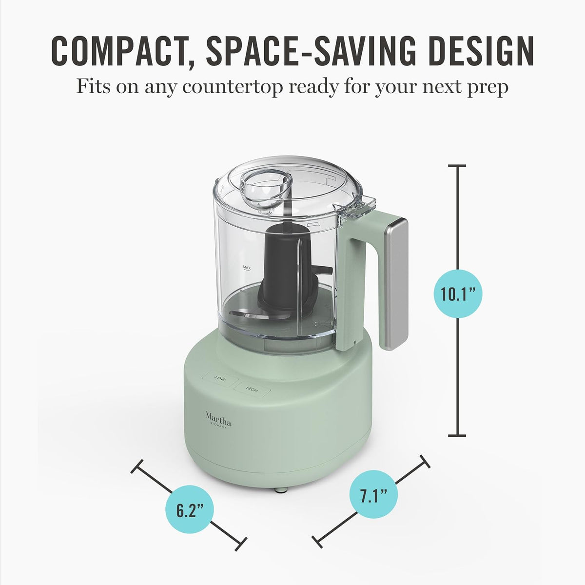 3 Cup Electric Vegetable Chopper & Mini Food Processor, Blue