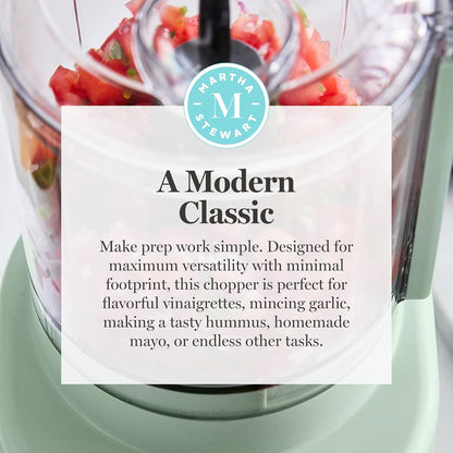 3 Cup Electric Vegetable Chopper & Mini Food Processor, Blue