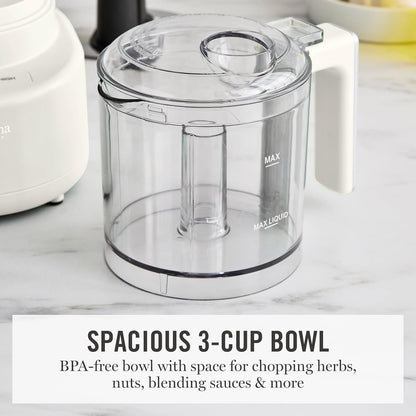 3 Cup Electric Vegetable Chopper & Mini Food Processor, Blue