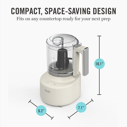 3 Cup Electric Vegetable Chopper & Mini Food Processor, Blue